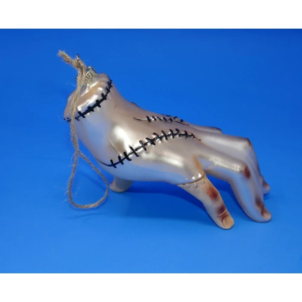 Pottery Barn Wednesday Addams Family Thing Halloween Glass Ornament